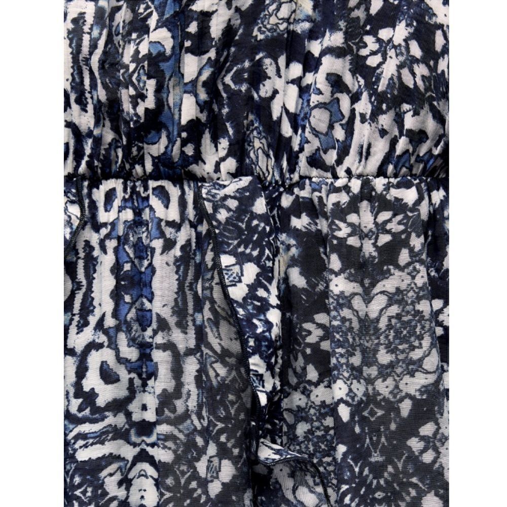 Zara Blue Ruffle Batik Printed Mini Dress - Picture 8 of 9